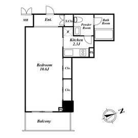 KDXレジデンス戸越 614 間取り図