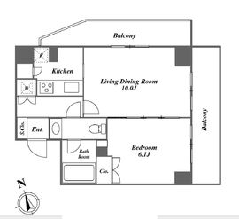 BPRレジデンス代々木 902 間取り図