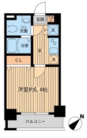 ヒューマンハイム月島 801 間取り図