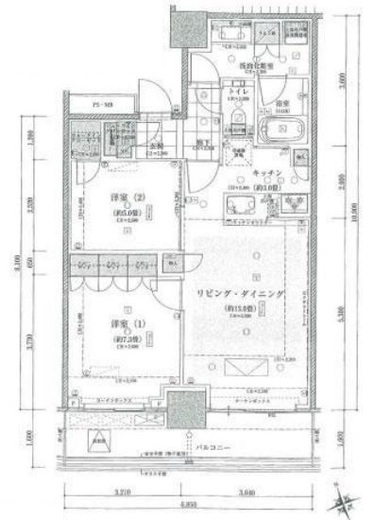 クラッシィタワー東中野 21階 間取り図