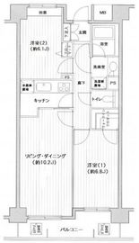 プライムアーバン目黒リバーフロント 502 間取り図