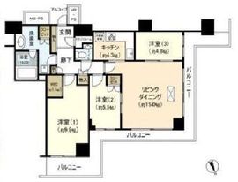 Wコンフォートタワーズ EAST 38階 間取り図