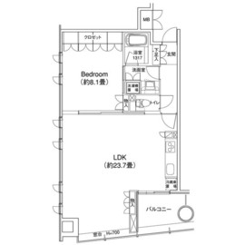 YOTSUYA RESIDENCE 802 間取り図