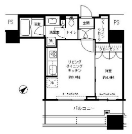 エアライズタワー 23階 間取り図