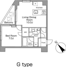グレンパーク駒場 206 間取り図
