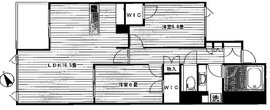 ミッドガーデン赤坂氷川 3階 間取り図