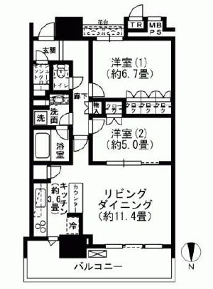 THE TOYOSU TOWER 7階 間取り図