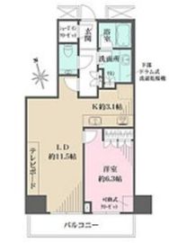 ザ・パークハウス新宿タワー 4階 間取り図