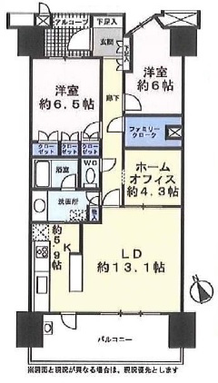 東京フロントコート 20階 間取り図