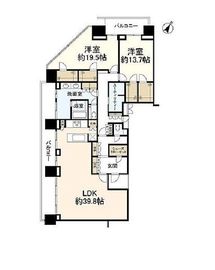 二子玉川ライズタワー 42階 間取り図