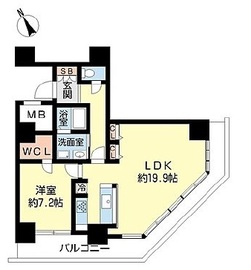 勝どきビュータワー 9階 間取り図