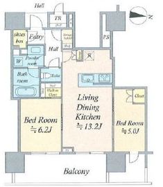 ブリリアタワー池袋 23階 間取り図