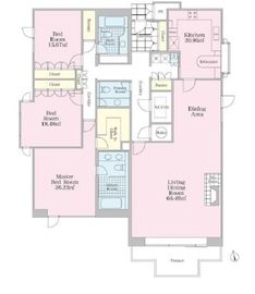 パシフィックハウス麻布台 E101 間取り図