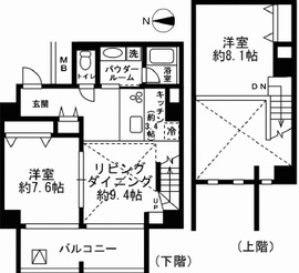 NTPRレジデンス芝浦 302 間取り図