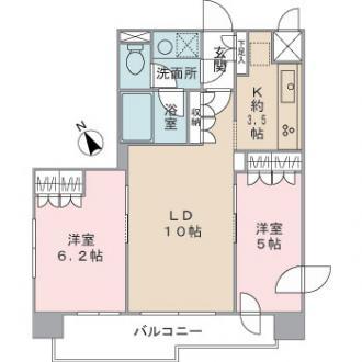 ドゥーエ日本橋 801 間取り図