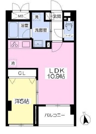 ミア高輪 4E 間取り図