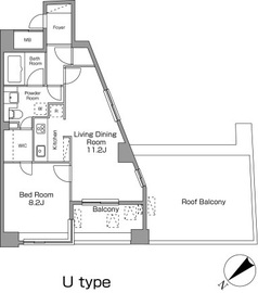 レジディア恵比寿南 703 間取り図