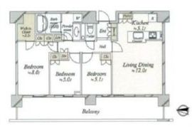 アーバンドックパークシティ豊洲タワー 18階 間取り図