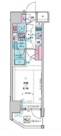 ジェノヴィア新宿御苑グリーンヴェール 2階 間取り図