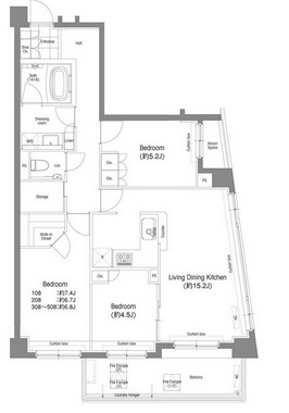 戸越銀座プレイス 408 間取り図