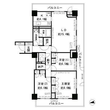 パーク・アヴェニュー神南 1004 間取り図