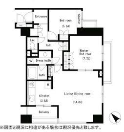 パークアクシス南麻布 406 間取り図