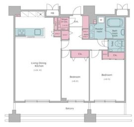 レジディア西麻布 1402 間取り図