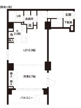 レジディア白金高輪 301 間取り図