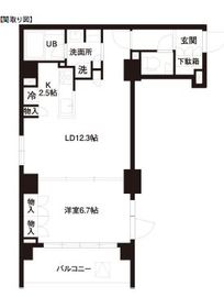 レジディア白金高輪 301 間取り図