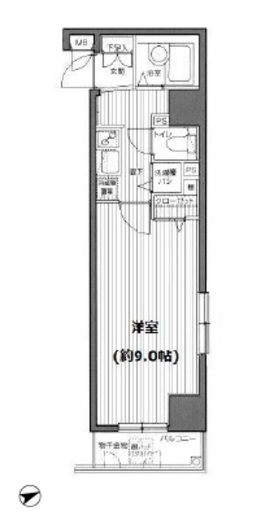 ガラ・ステージ麻布十番 5階 間取り図