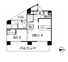 エルスタンザ白金台 904 間取り図