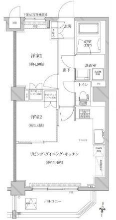 イルフィオーレ都立大学 4階 間取り図