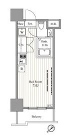 レジディア東銀座 313 間取り図