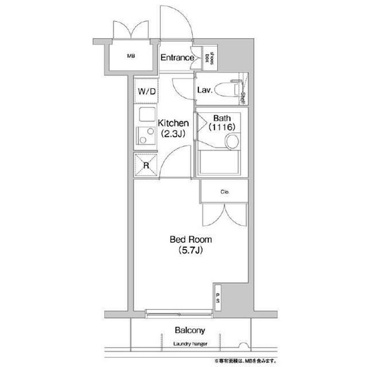 コンフォリア芝浦キャナル 705 間取り図