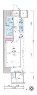 ジェノヴィア新宿グリーンヴェール 5階 間取り図