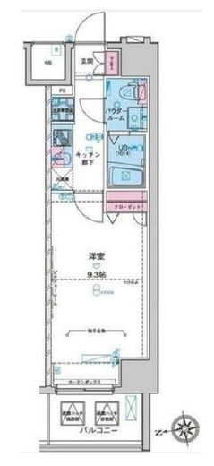 ジェノヴィア新宿グリーンヴェール 4階 間取り図