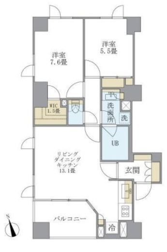 アパートメンツタワー六本木 1202 間取り図
