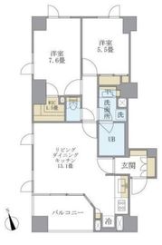 アパートメンツタワー六本木 1202 間取り図