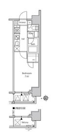 カーサスプレンディッド新宿御苑 803 間取り図