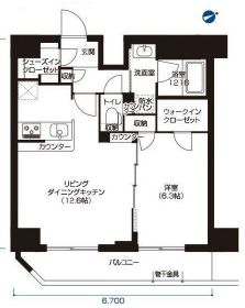 アーバネックス大森 1203 間取り図