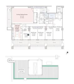 ラ・トゥール代々木上原 C401 間取り図