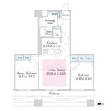 芝大門ハイツ 1406 間取り図