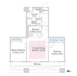 芝大門ハイツ 1406 間取り図