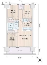 エスティメゾン豊洲レジデンス A1415 間取り図