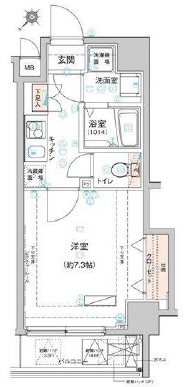 ハーモニーレジデンス月島 6階 間取り図