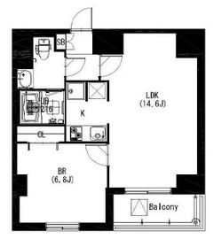 エスティメゾン戸越 704 間取り図