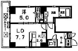 ストリーム品川イースト 703 間取り図