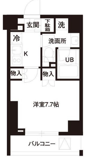 レジディア白金高輪 605 間取り図