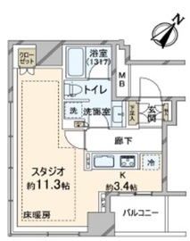 クロスエアタワー 5階 間取り図