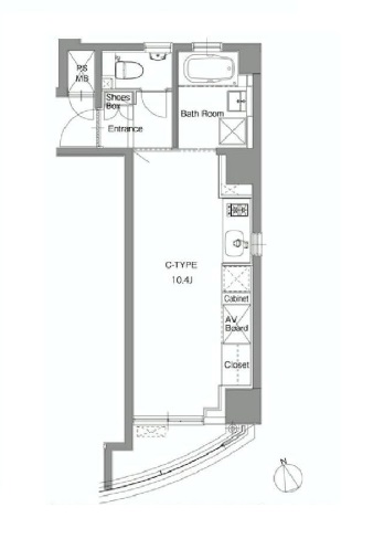 プライムアーバン麻布十番2 403 間取り図